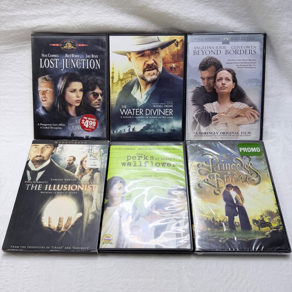 DVD Lot 6‎ Drama Movies The Princess Bride Illusionist Wallflower Beyond Borders